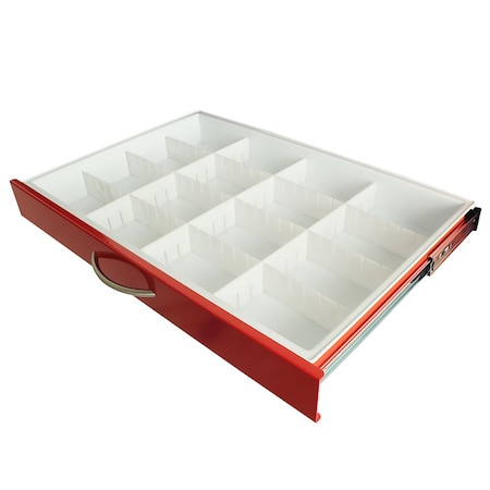 Harloff Basic MDS30 Adjustable Plastic Divider Set with Insert Tray, 3 Inch Drawers MD30-TRAYDIV3-B